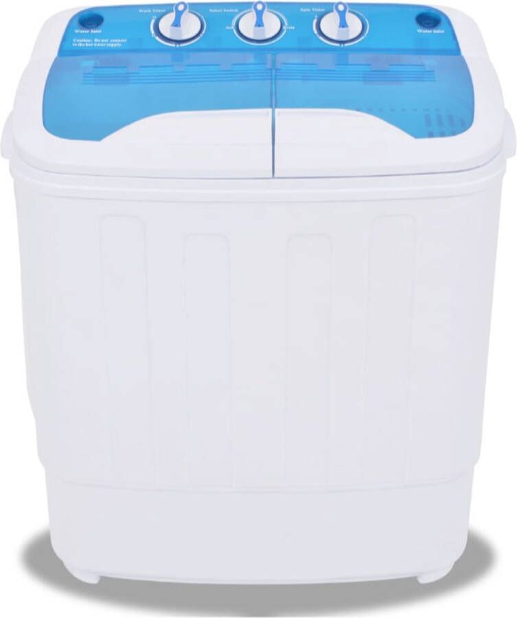 Vida xl Mini wasmachine met dubbele trommel 5 6 kg