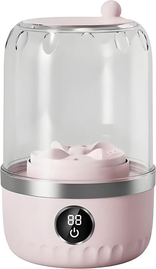 Mini Wasmachine Ondergoed Wasmachine Hygiënisch Wassen Trillingsvrije Werking 12.5 x 12.5 x 20.5 cm Wit
