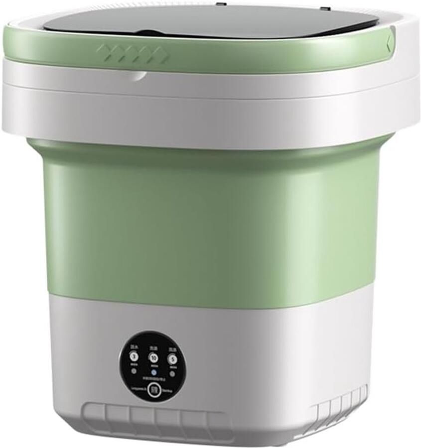 Mini Wasmachine Opvouwbaar Apparaat Apart Wassen Eén-knops Bediening 12 Liter Capaciteit Fris Groen
