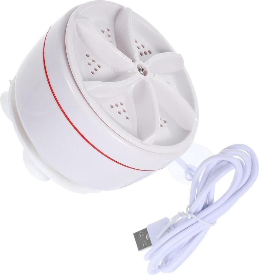 Mini Wasmachine Opvouwbaar Apparaat Reizen en Kleine Ruimtes Ultrasone Turbo Functie Compact Formaat Wit