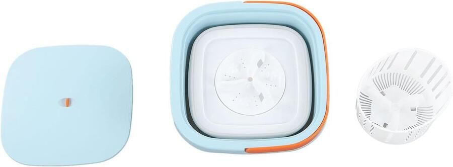 Mini Wasmachine Opvouwbaar Apparaat Snel Wassen Met Centrifuge Functie 6 Liter Capaciteit Blauw