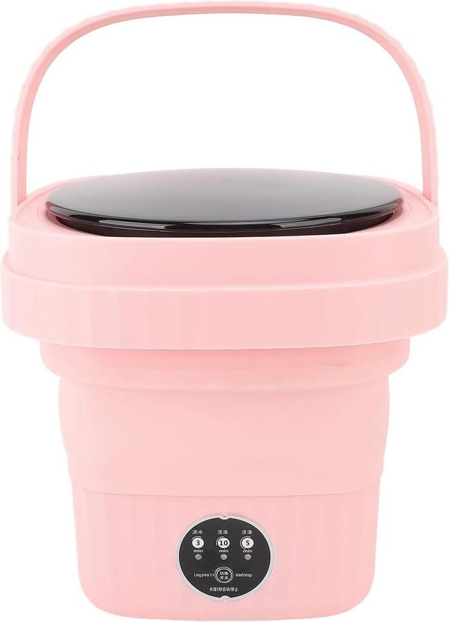 Mini Wasmachine Opvouwbaar Draagbaar Kleine Was IPX4 Waterdicht 6L Capaciteit Wit