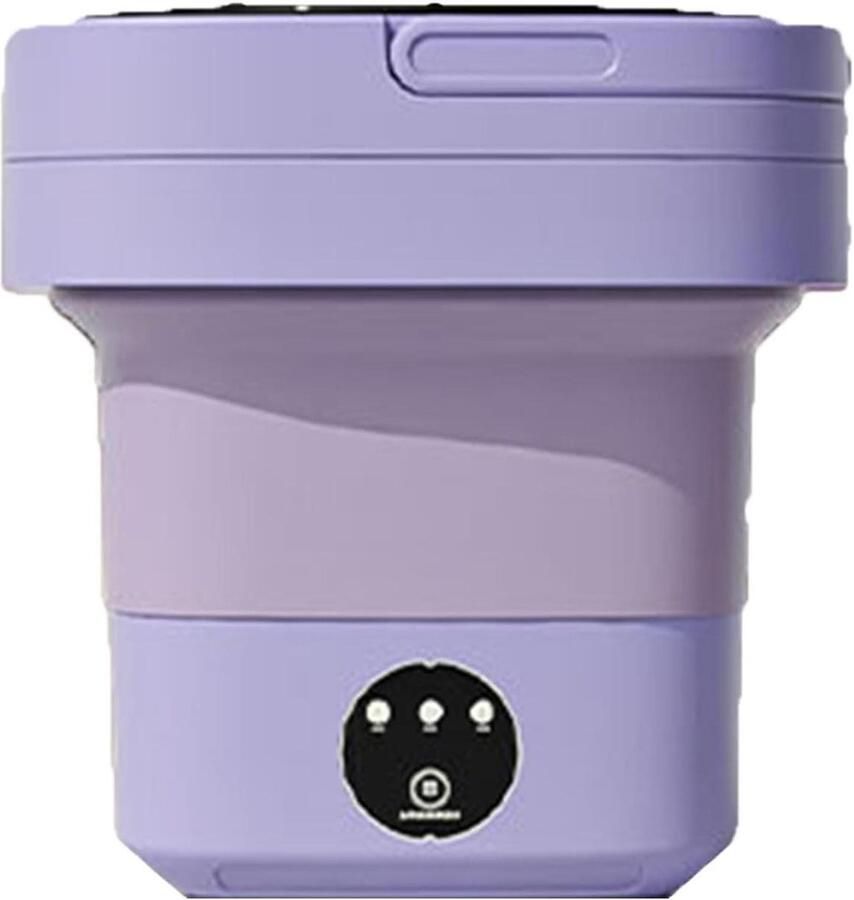 Mini Wasmachine Opvouwbaar Draagbare Wasmachine Kleine Spullen Apart Wassen Ondergoed 3 Wasprogramma's 30x30x30 cm Paars