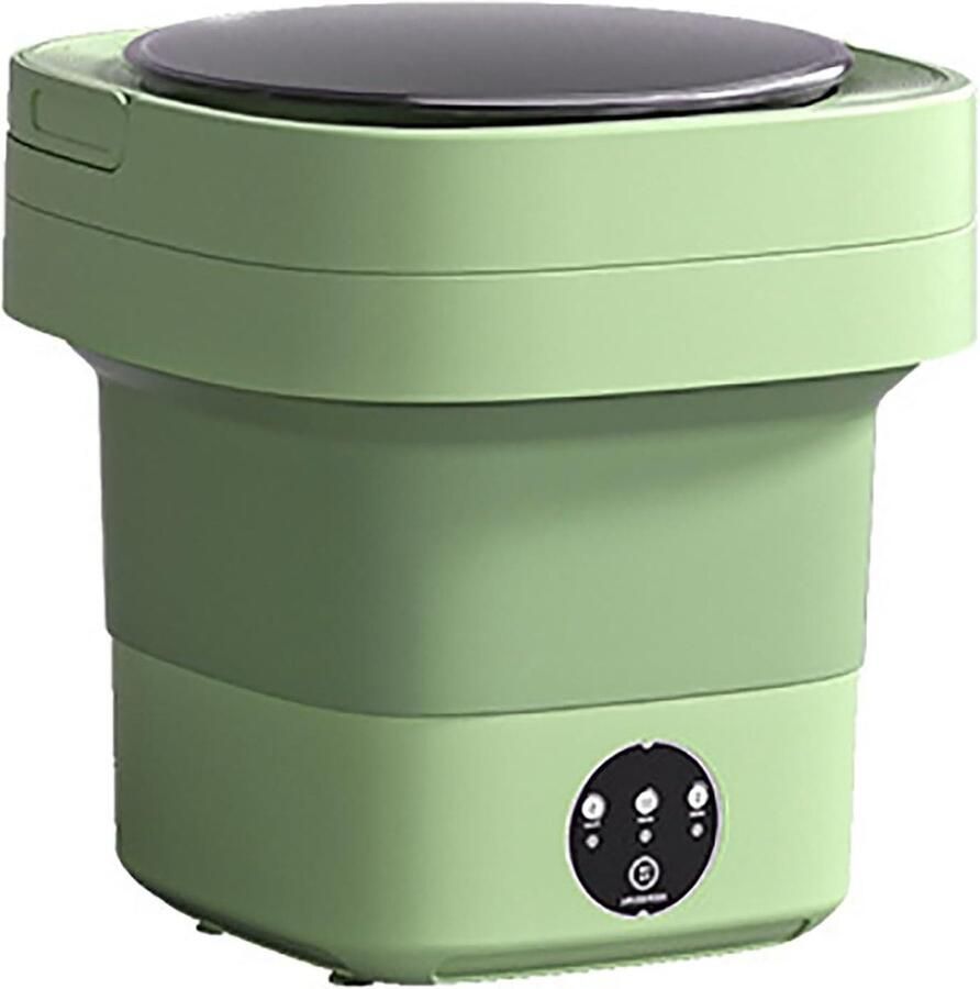 Mini Wasmachine Opvouwbare Centrifuge Reizen en Camper Ruimtebesparend Ontwerp 30x30x31 cm Wit