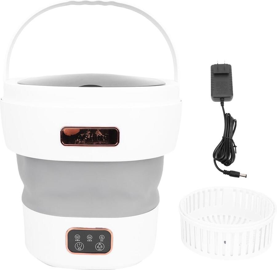 Mini Wasmachine Opvouwbare Machine Kleine Was Automatische Afvoer 12 Liter Capaciteit Wit