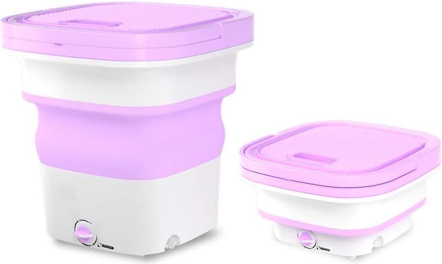 Mini Wasmachine Opvouwbare Reiniger Reizen Kamperen Ruimtebesparend Ontwerp 1.8 Liter Rood