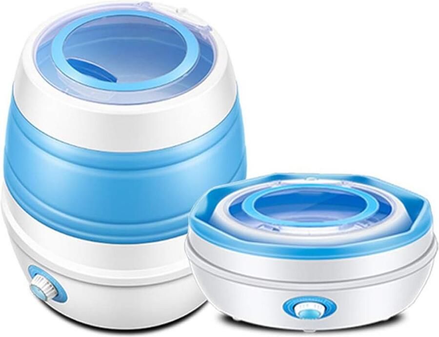 Mini Wasmachine Opvouwbare Washer Reis Wasgoed Ruimtebesparend Ontwerp 38x38x44cm Blauw