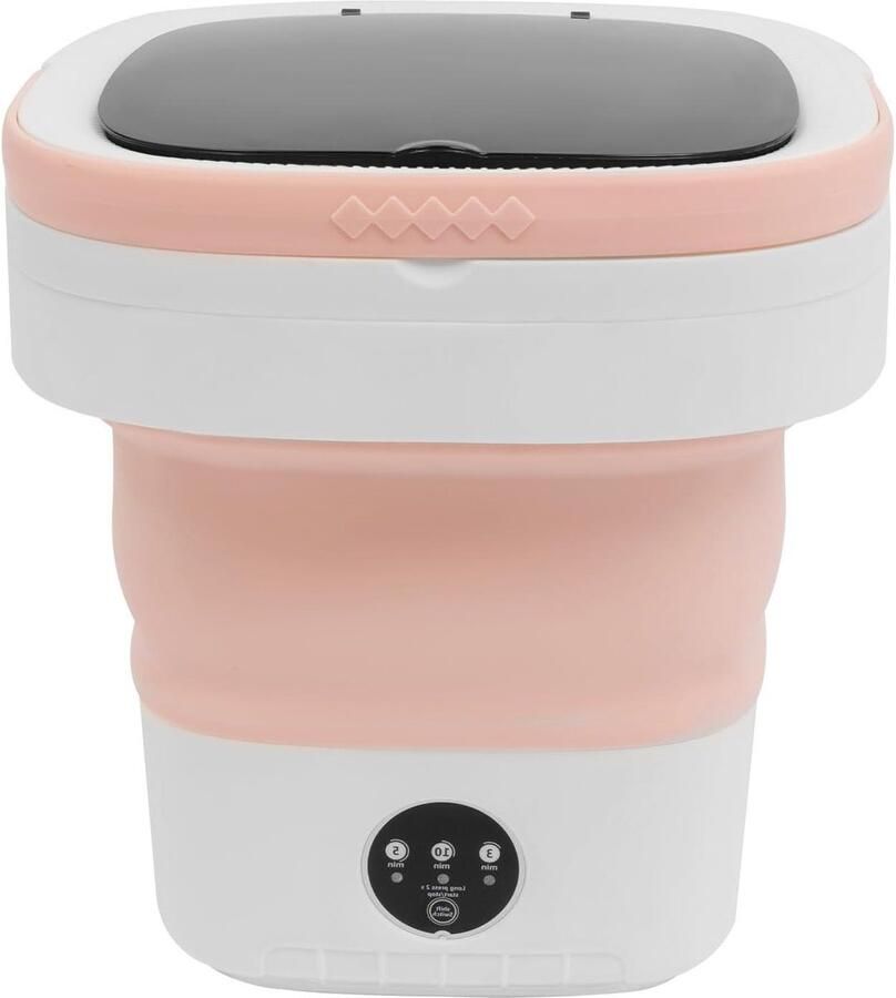 Mini Wasmachine Opvouwbare Wasmachine Babykleding Wassen Met Afvoerslang 12 Liter Roze