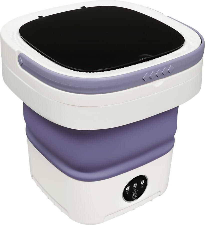 Mini-wasmachine Opvouwbare wasmachine Kleding reinigen Met centrifuge 12 liter Paars