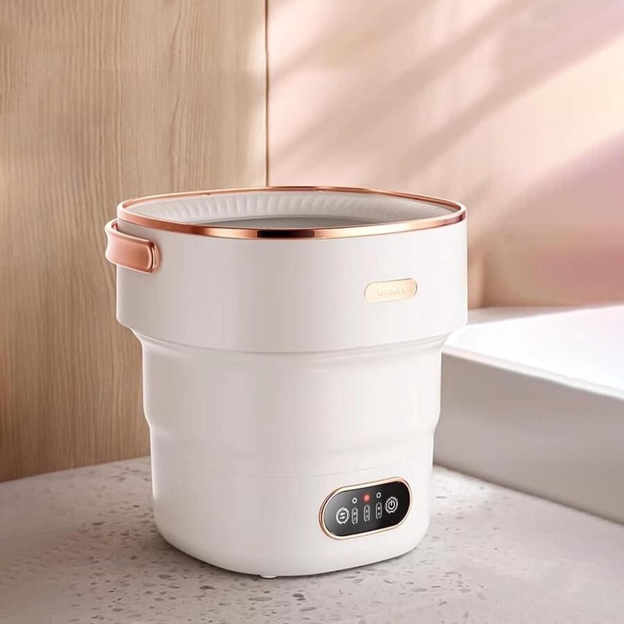Mini Wasmachine Opvouwbare Wasmachine Kleine Wasjes Diepe Reiniging 18.5L Capaciteit Wit