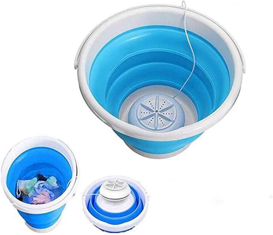 Mini Wasmachine Opvouwbare Wasmachine Kleine Wasjes Turbine Reiniging 1 KG Capaciteit Wit