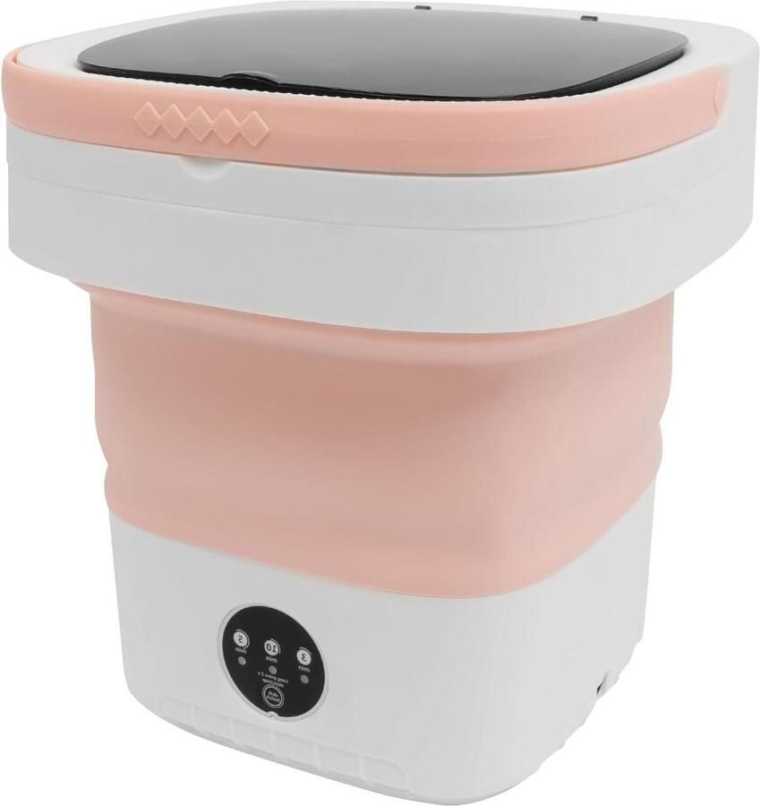 Opvouwbare Mini-wasmachine Draagbare Wasmachine Snel Kleding Wassen Ruimtebesparend Ontwerp 12 Liter Capaciteit Roze