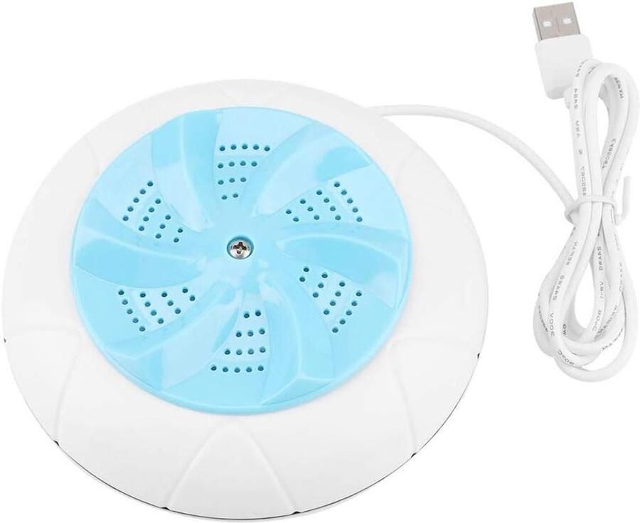 Mini Wasmachine Draagbare Reiniger Reizen en Kamperen Ultrasone Trilling 1 kg Capaciteit Blauw
