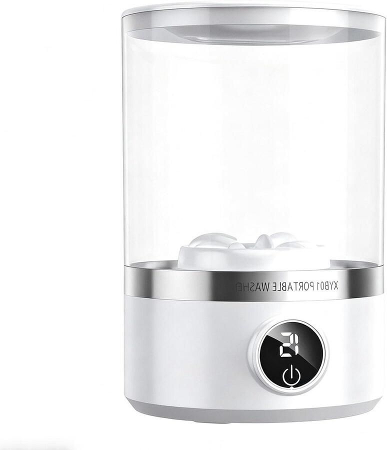 Mini Wasmachine Reis Wasmachine Ondergoed Wassen Intelligent Reinigingsprogramma 17 Liter Inhoud Wit