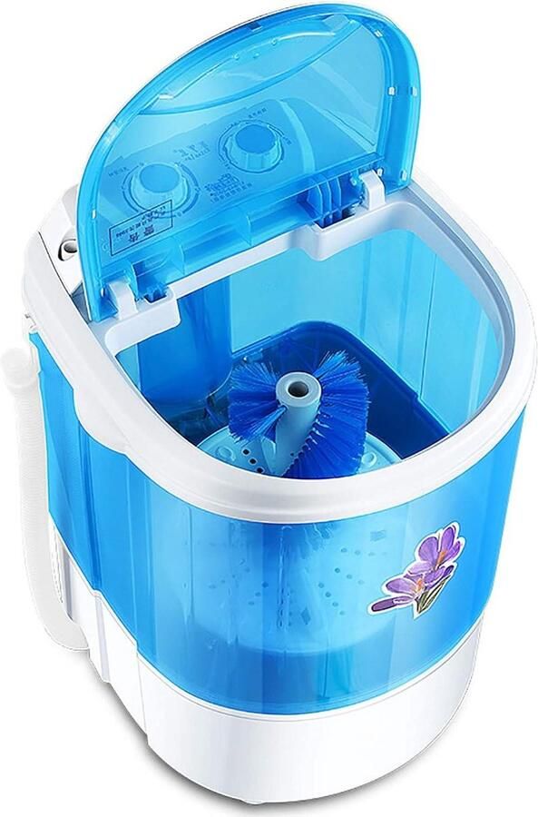 Mini Wasmachine Schoenwasser Schoenen Reinigen 360° Nylonborstel 6 Kilogram Capaciteit Blauw