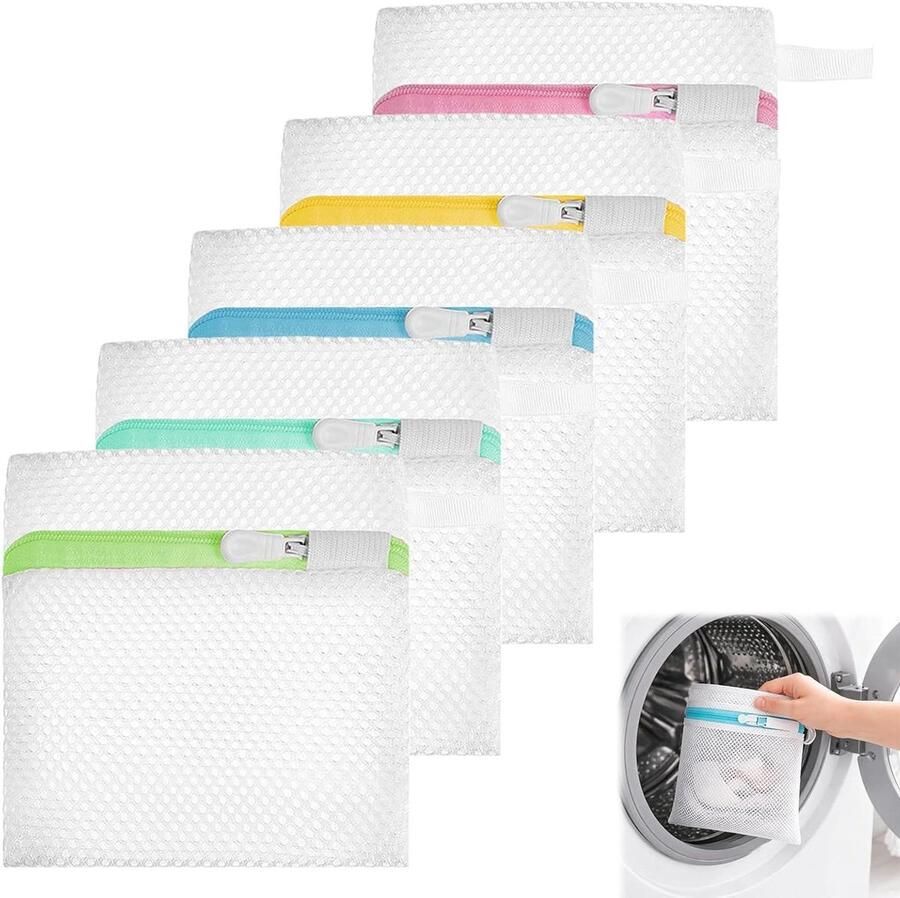 Mini Wasnetten Beschermende Netjes Fijne Was Beschermen Honingraatstructuur 8 Stuks 14x12cm Multicolor