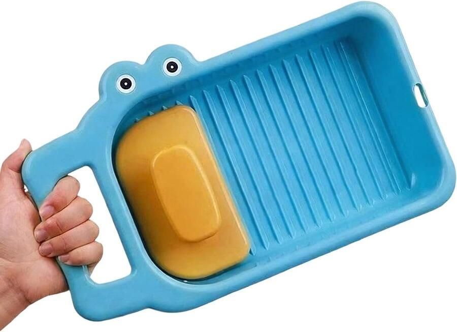 Mini Wasplank Handwasbord Ondergoed Handmatig Kleding Wassen Compact Reisformaat 20 x 6 x 6 cm Blauw