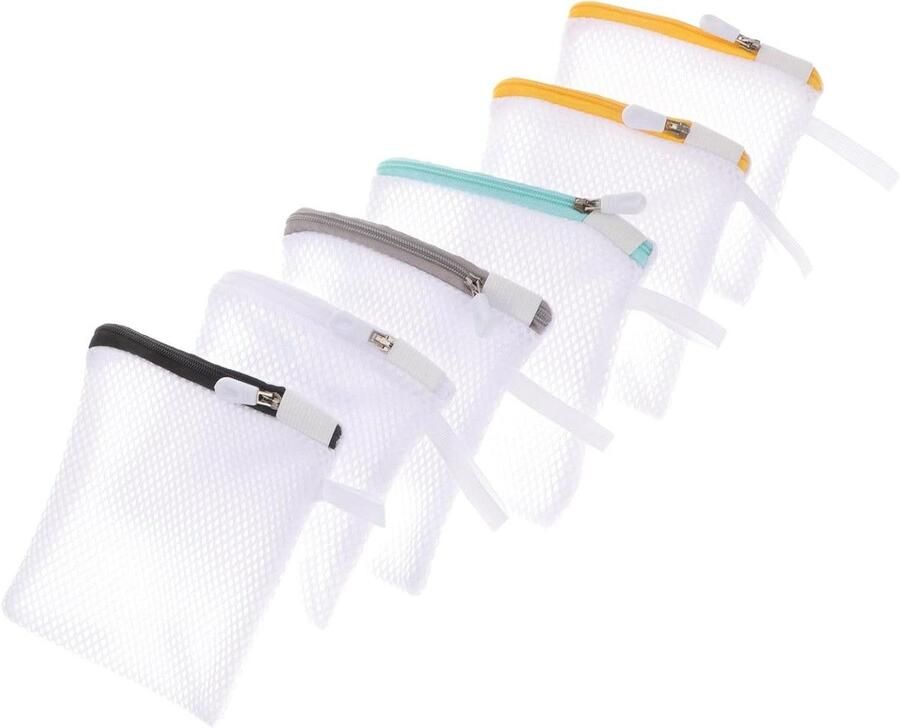Mini Waszakjes Mesh Zakken Delicate Waszakken Kleding Beschermen Met Ritssluiting 14.5 x 13 cm Kleuren