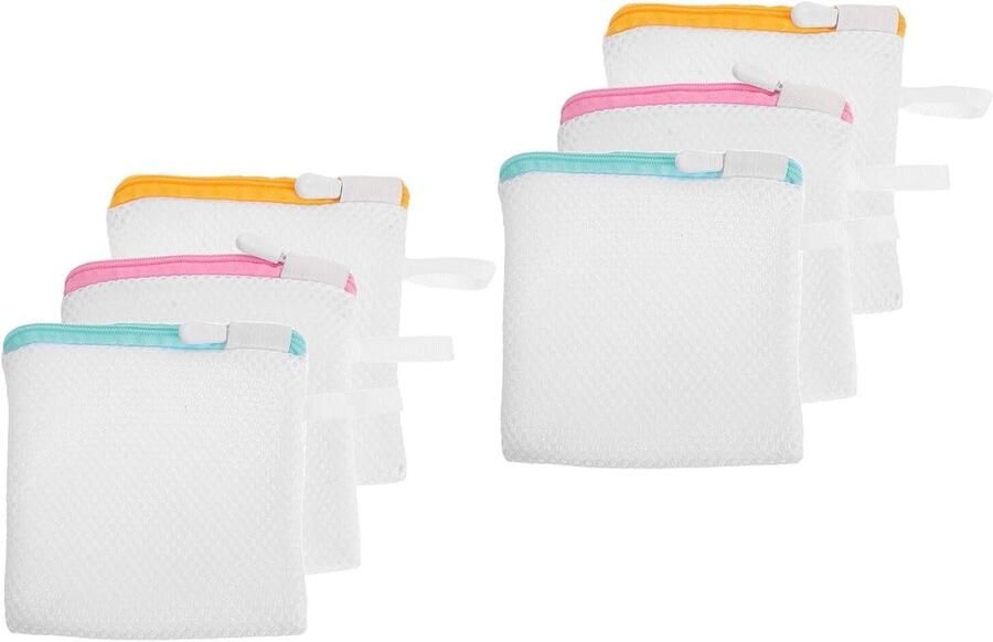 Mini Waszakken Wasnetjes Delicate Was Met Ritssluiting 6 Stuks Kleuren