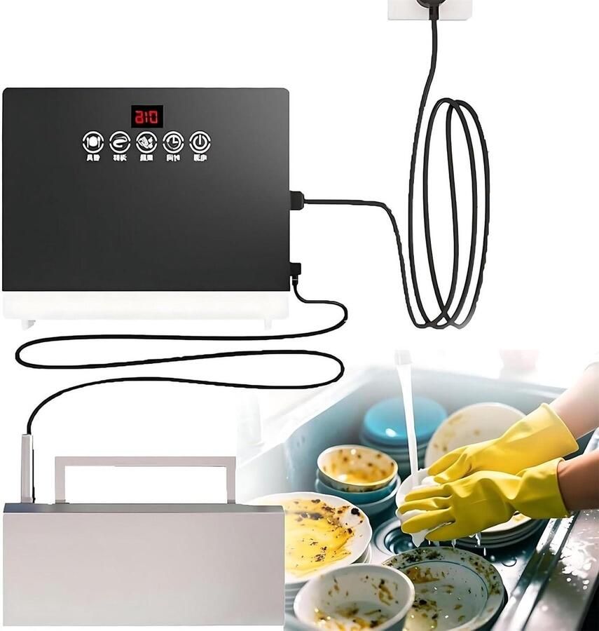 Multifunctionele Vaatwasser Reinigingshub Afwasmachine Hygiënisch Reinigen Installatievrij Gootsteenmodel 5 Kilogram Meerkleurig