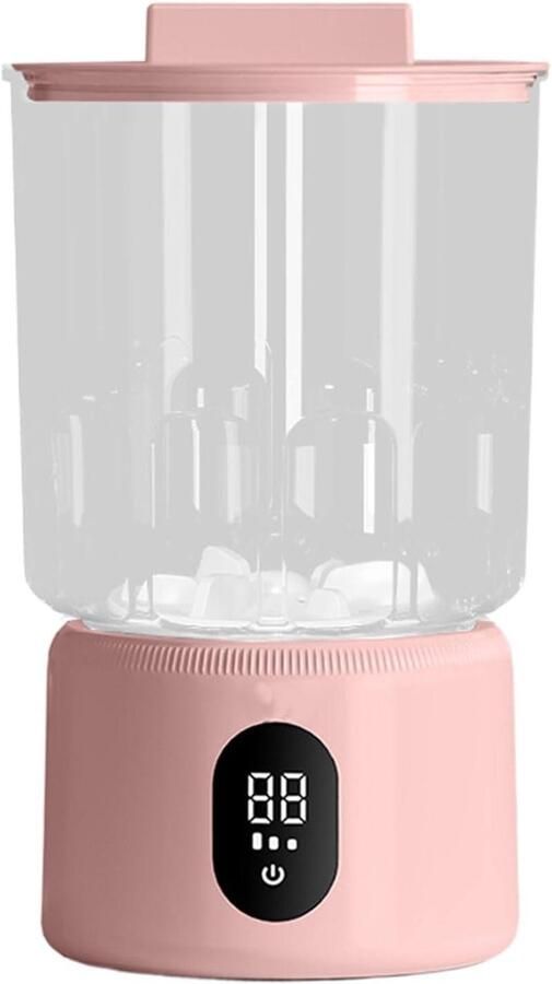 Ondergoed wasmachine Compacte wasmachine Draagbaar wassen Stille werking 1 liter capaciteit Roze