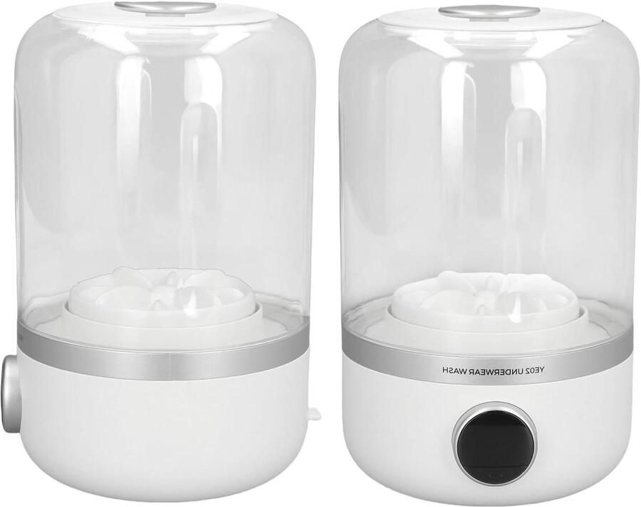 Ondergoed Wasmachine Draagbare Wasmachine Delicaat Wassen Ruimtebesparend Ontwerp 22 x 13 x 13 cm Wit