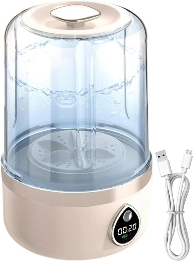Ondergoed Wasmachine Draagbare Wasmachine Reizen en Camping Compact en USB 14 x 14 x 14 cm