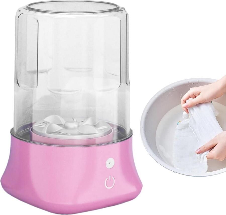 Ondergoed Wasmachine Mini Wasmachine Draagbaar Kleine Wasjes Doen Ingebouwde Batterij 20.8 x 13.5 x 20.8 cm