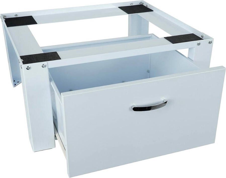 Onderstel met geïntegreerde lade 30 cm Wit Stalen onderkast voor wasmachine rek