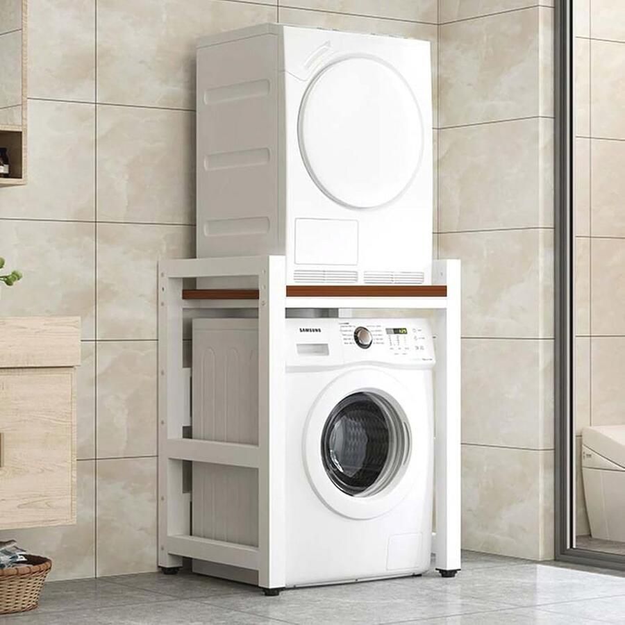 Opbergunit voor wasmachine en droger Stevige wasmachinekast met 300 kg draagvermogen