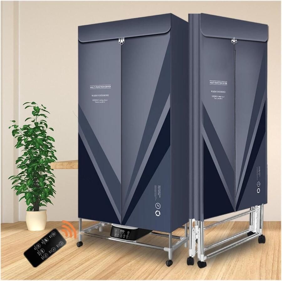 Opvouwbaar Droogrek Kledingdroger Binnen Kleding Drogen Energiebesparend 20 kg Capaciteit Grijs