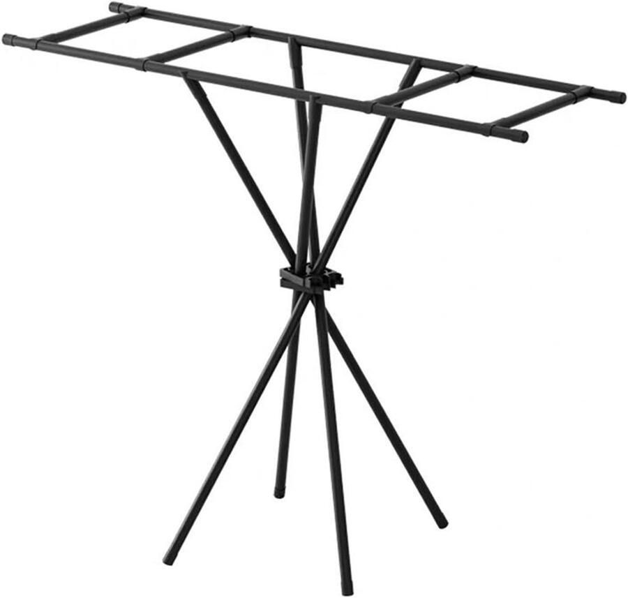 Opvouwbaar Droogrek Kledingrek Staand Ruimtebesparend Droogrek Draagbaar en Compact 140x130x55cm Zwart