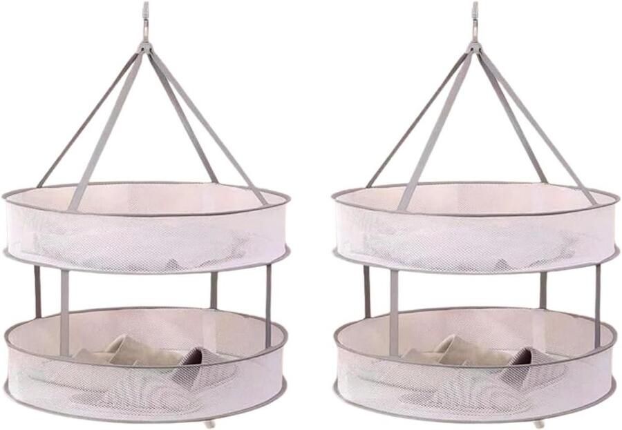 Opvouwbare Kleding Droger Droogmand Truien Kleding Drogen Plat Drogen Zonder Vervorming 58.4 cm Diameter Beige