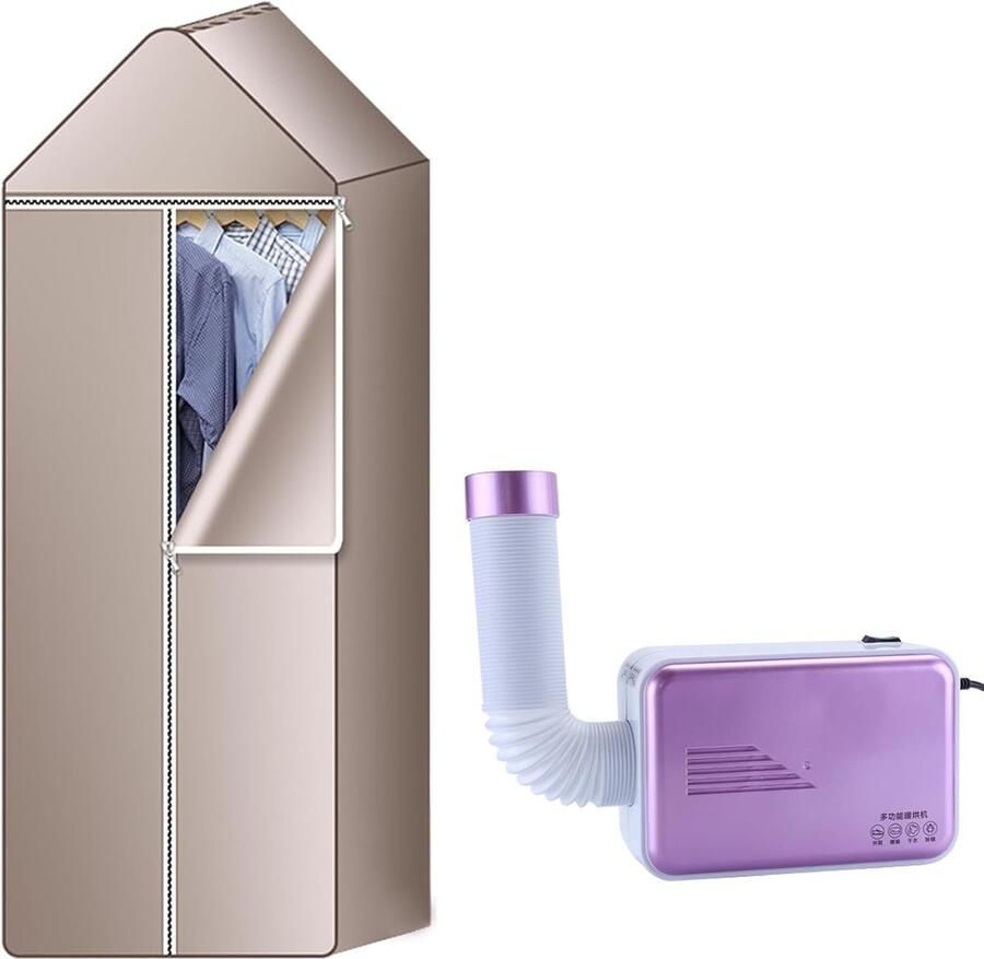 Opvouwbare Kledingdroger Elektrische Droger Snel Kleding Drogen Energiezuinig Model 15 Kilogram Capaciteit Paars