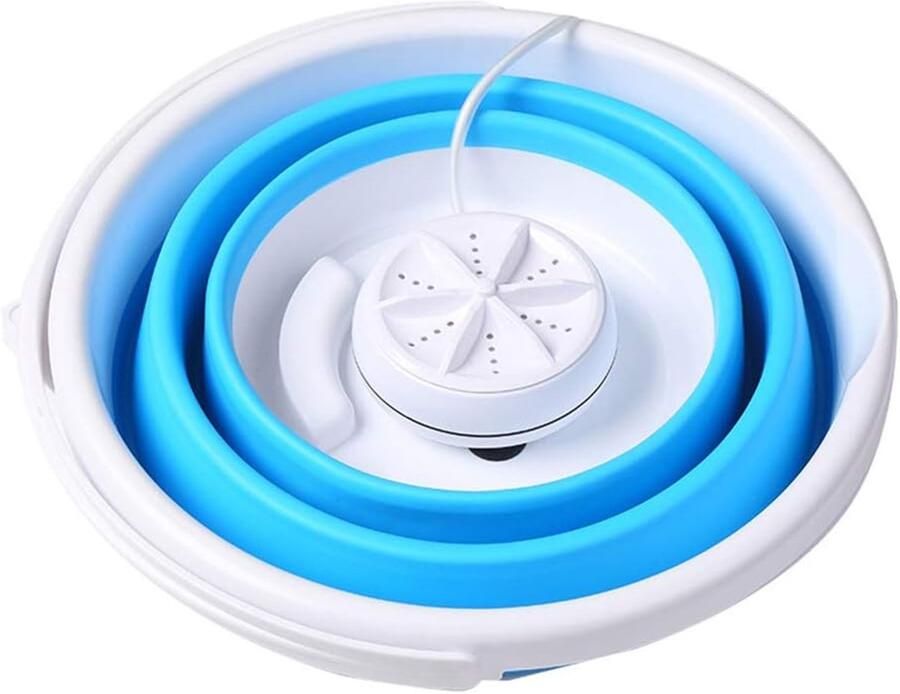 Opvouwbare Mini Wasmachine Draagbare Tub Reizen en Camping Ultrasone Reiniging 1 Kilogram Capaciteit Rood