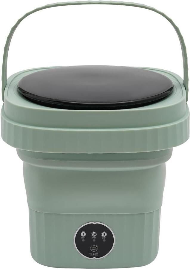 Opvouwbare mini-wasmachine Draagbare wasautomaat Kleine wasjes doen Hygiënische dieptereiniging 16 kg capaciteit Groen