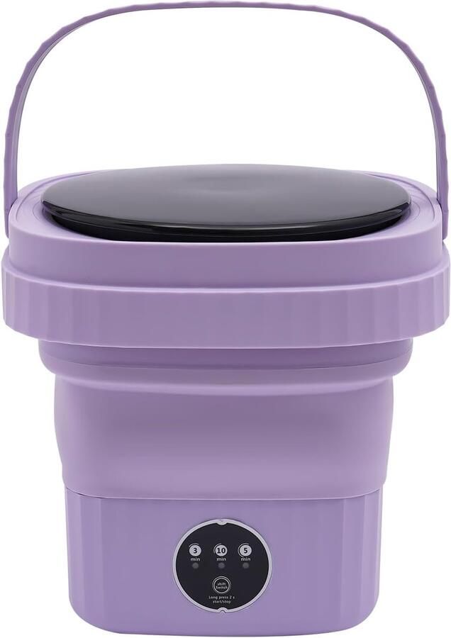 Opvouwbare Mini Wasmachine Draagbare Wasmachine Camping Kleine Kleding Wassen Simuleert Handwas 6 Liter Paars