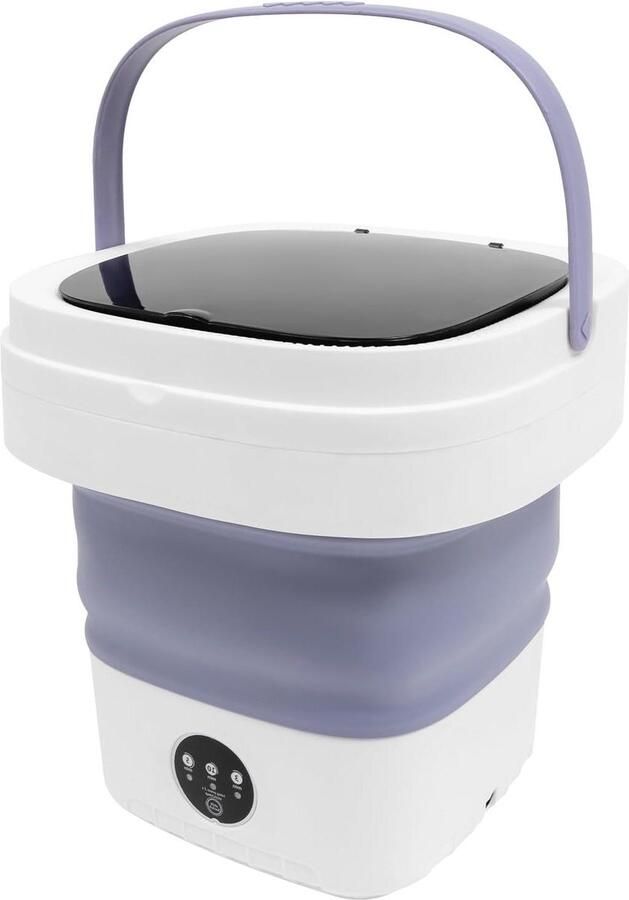 Opvouwbare Mini Wasmachine Draagbare Wasmachine Camping Kleine Kleding Wassen Zuivere Koperen Motor 12L Capaciteit Paars