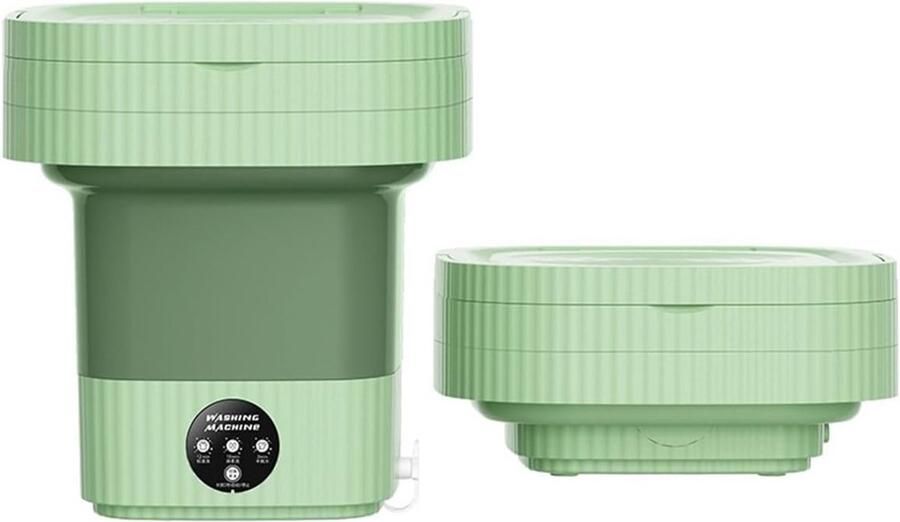 Opvouwbare Mini Wasmachine Draagbare Wasmachine Kleine Wasmachine Snel Ondergoed Wassen Bionische Pulsator Technologie 10L Capaciteit Groen