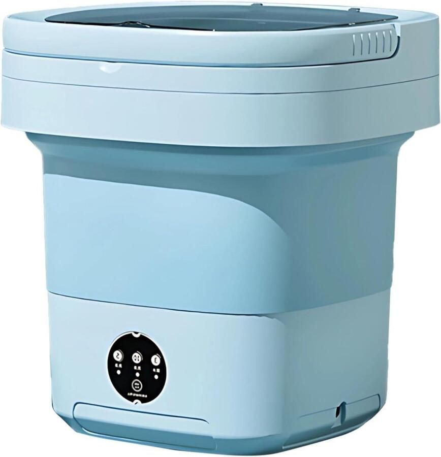 Opvouwbare Mini Wasmachine Draagbare Wasmachine Reis Wasmachine Snel Wassen Met Lichtzuiveringstechnologie 11 Liter Blauw