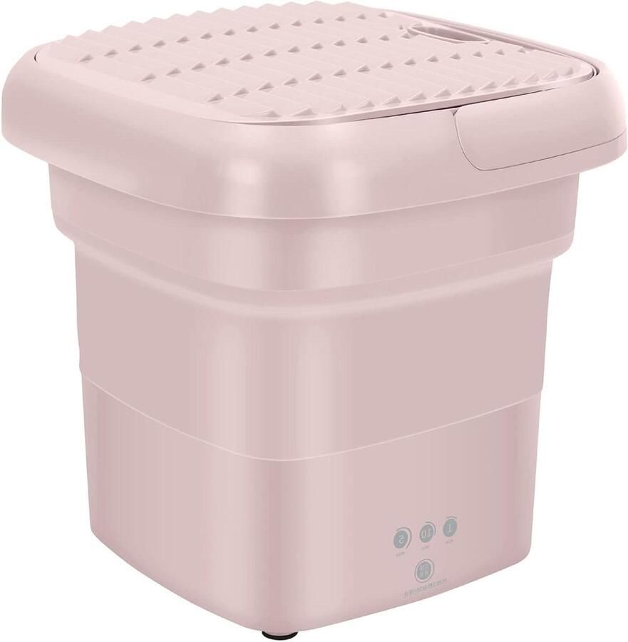 Opvouwbare Mini Wasmachine Draagbare Wasmachine Reizen en Kleine Was Super Stil Ontwerp 10 Liter Capaciteit Roze