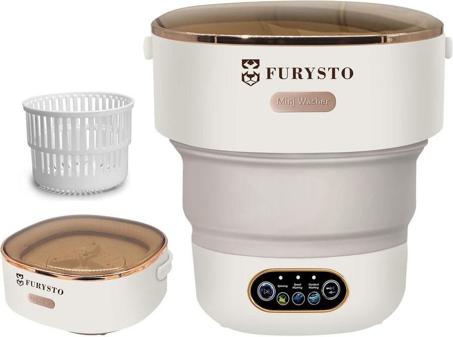 Opvouwbare Mini Wasmachine met Centrifuge 16L voor Klein Wasgoed en Reizen