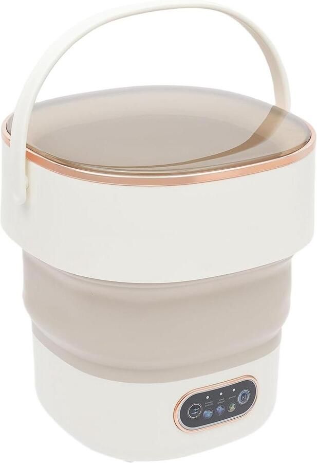 Opvouwbare Mini Wasmachine Reis Wasmachine Kleine Wasjes Energiebesparend 13 Liter Off-white