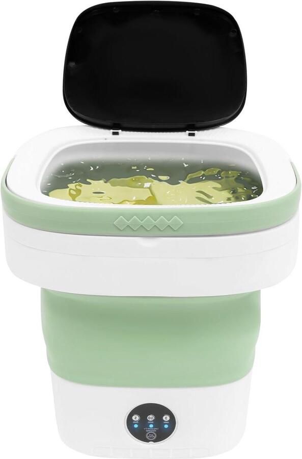 Draagbare Wasmachine Mini Wasmachine Kleine Was Opvouwbaar Ontwerp 12 Liter Groen