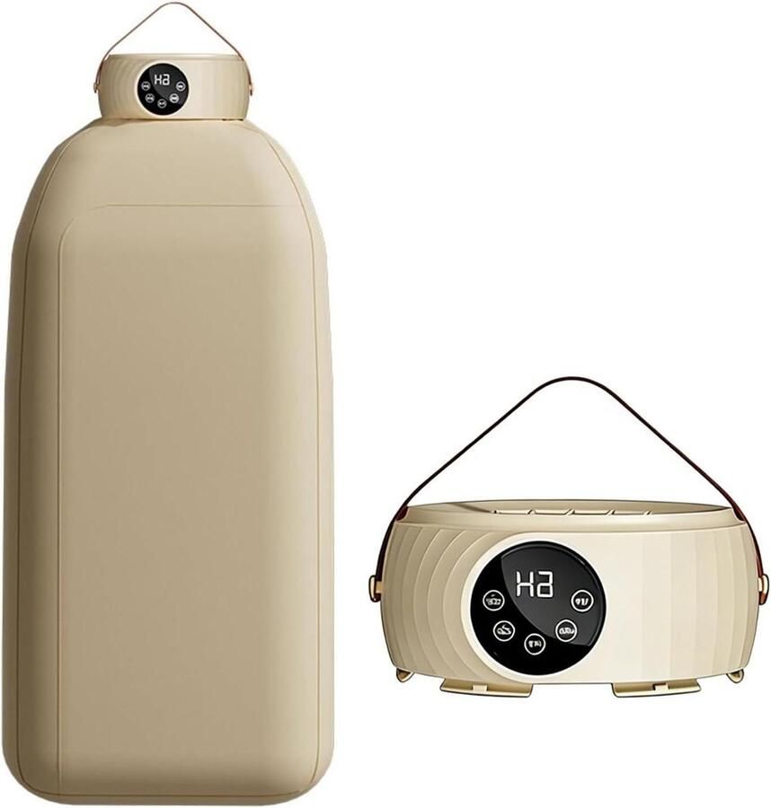 Opvouwbare Wasdroger Mini Droger Snel Kleding Drogen 3 Warmte Instellingen 10 Kg Capaciteit Beige