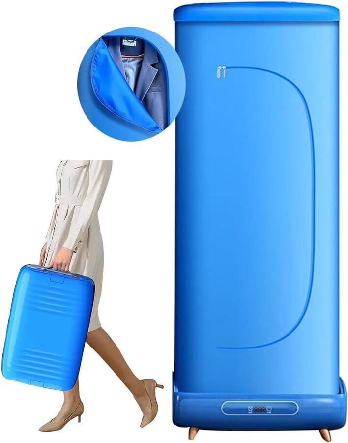 Opvouwbare Wasdroger Mini Kledingdroger Snel Kleding Drogen Constante Temperatuur 7 kg Capaciteit Blauw