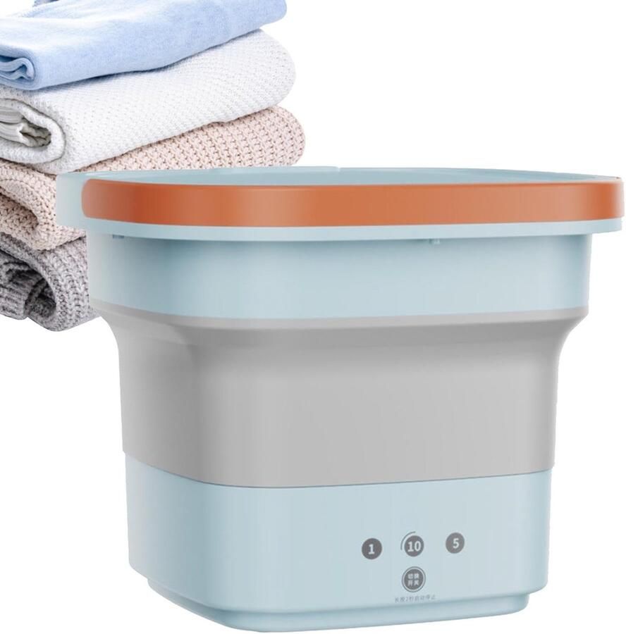 Opvouwbare Wasmachine Compacte Reiswasser Kleine Wasjes Timerfunctie Ingebouwd 28.9 x 17.2 x 28.9 cm