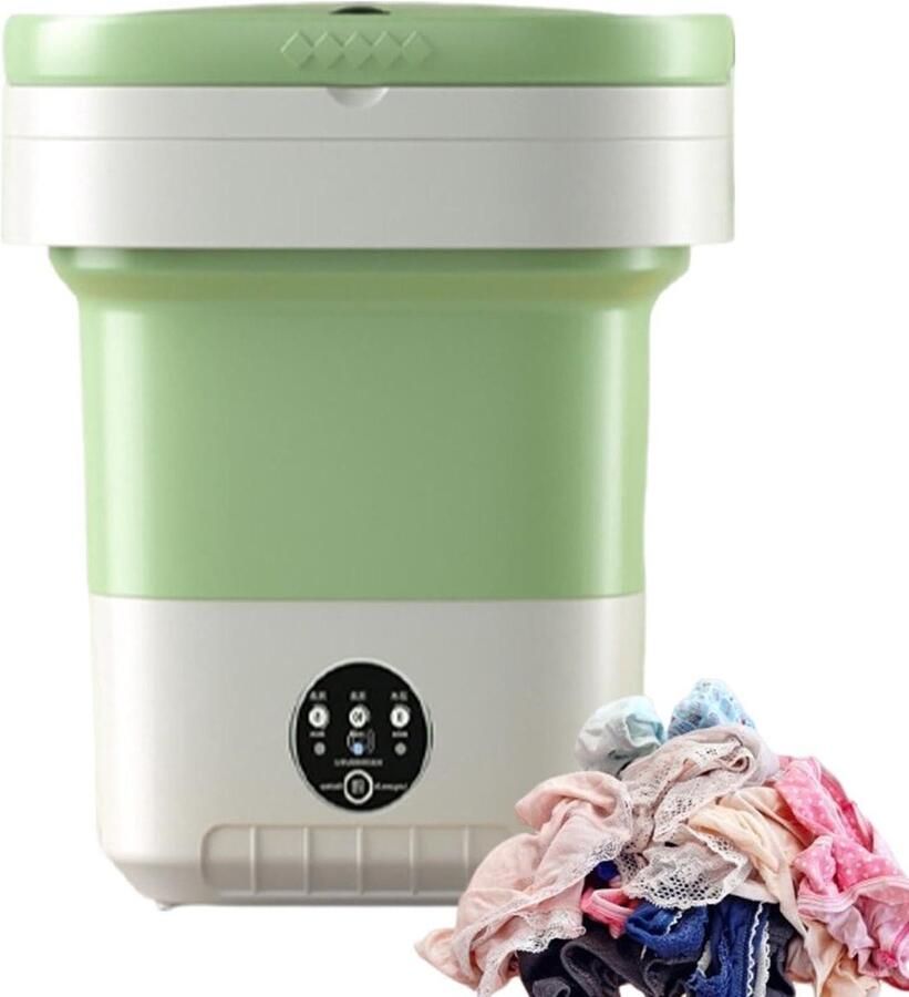 Opvouwbare Wasmachine Compacte Washer Kleine Wasjes 3 Wasstanden 12 Liter Groen