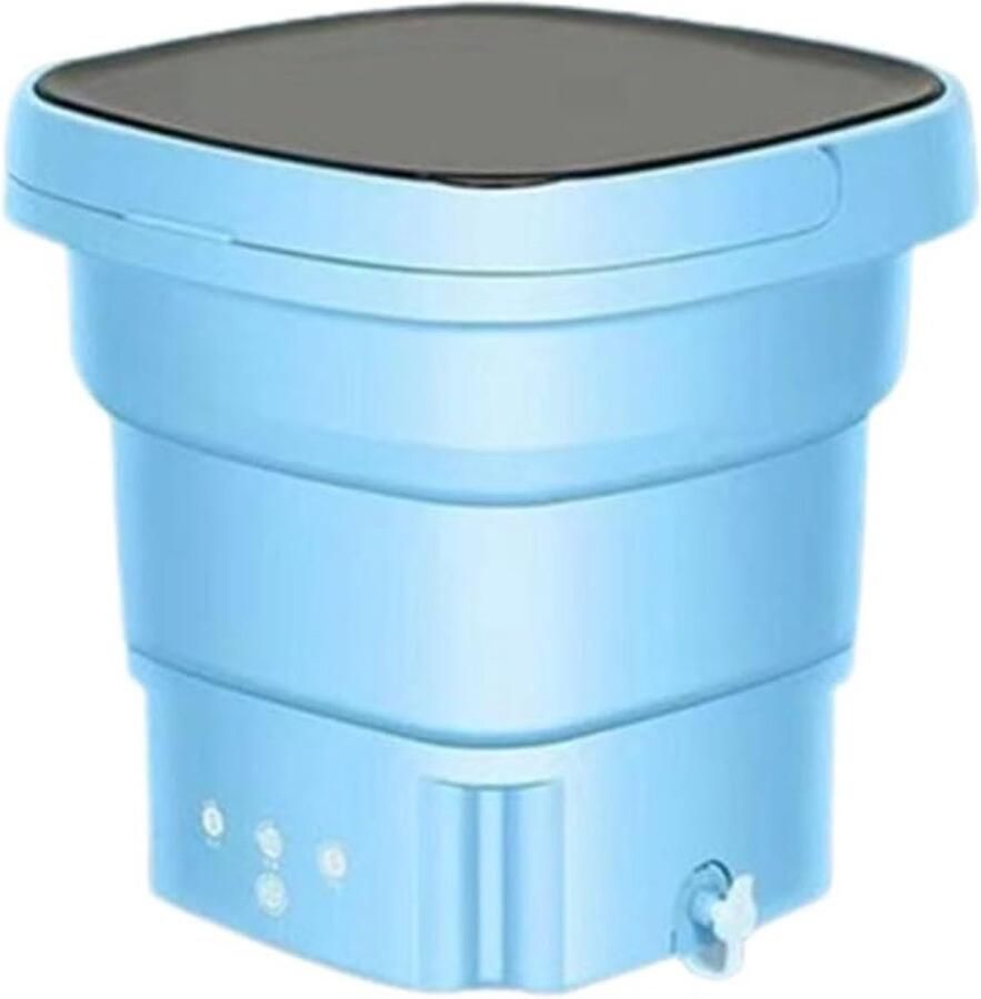 Opvouwbare Wasmachine Compacte Wasmachine Draagbaar Babykleding Wassen Blauw Licht Desinfectie 4.5L Capaciteit Blauw