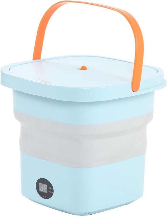 Opvouwbare Wasmachine Draagbare Emmer Reizen en Kleine Ruimtes Ingebouwde Centrifuge 45 x 30 x 14 cm
